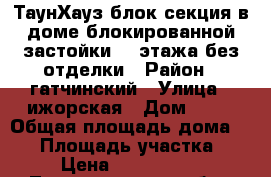 ТаунХауз блок секция в доме блокированной застойки. 2 этажа без отделки › Район ­ гатчинский › Улица ­ ижорская › Дом ­ 62 › Общая площадь дома ­ 38 › Площадь участка ­ 2 › Цена ­ 1 500 000 - Ленинградская обл., Гатчинский р-н, Пудость п. Недвижимость » Дома, коттеджи, дачи продажа   . Ленинградская обл.